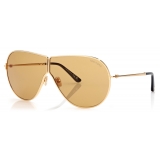 Tom Ford - Occhiali da Sole Keating - Occhiali da Sole Pilota - Marrone - Occhiali da Sole - Tom Ford Eyewear