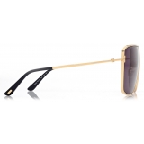 Tom Ford - Occhiali da Sole Huxley - Occhiali da Sole Pilota - Fumo - Occhiali da Sole - Tom Ford Eyewear