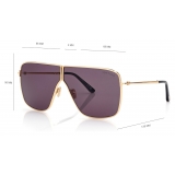 Tom Ford - Occhiali da Sole Huxley - Occhiali da Sole Pilota - Fumo - Occhiali da Sole - Tom Ford Eyewear