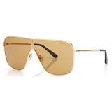 Tom Ford - Occhiali da Sole Huxley - Occhiali da Sole Pilota - Marrone - Occhiali da Sole - Tom Ford Eyewear