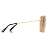 Tom Ford - Occhiali da Sole Huxley - Occhiali da Sole Pilota - Marrone - Occhiali da Sole - Tom Ford Eyewear