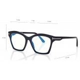 Tom Ford - Blue Block Square Optical Glasses - Black - Optical Glasses - Tom Ford Eyewear