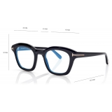 Tom Ford - Blue Block Square Optical Glasses - Black - Optical Glasses - Tom Ford Eyewear