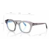 Tom Ford - Occhiali da Vista Blue Block Quadrati - Grigio - Occhiali da Vista - Tom Ford Eyewear