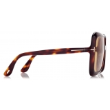 Tom Ford - Occhiali da Sole Lorelai - Occhiali da Sole a Farfalla - Havana Scuro - Occhiali da Sole - Tom Ford Eyewear