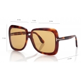 Tom Ford - Occhiali da Sole Lorelai - Occhiali da Sole a Farfalla - Havana Scuro - Occhiali da Sole - Tom Ford Eyewear