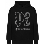 Palm Angels - Palm Angels Black Logo Print Hoodie - Palm Angels Luxury Collection