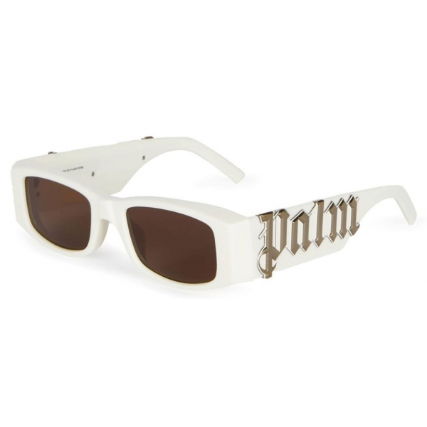 Palm Angels - Angel Sunglasses - White Brown - Palm Angels Eyewear