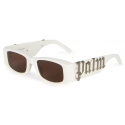 Palm Angels - Angel Sunglasses - White Brown - Palm Angels Eyewear