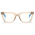 Tom Ford - Occhiali da Vista Blue Block Quadrati - Miele Opale - Occhiali da Vista - Tom Ford Eyewear