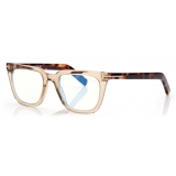 Tom Ford - Occhiali da Vista Blue Block Quadrati - Miele Opale - Occhiali da Vista - Tom Ford Eyewear