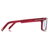 Tom Ford - Blue Block Rectangular Optical Glasses - Aubergine Fuchsia - Optical Glasses - Tom Ford Eyewear