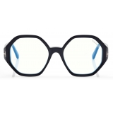 Tom Ford - Blue Block Geometric Optical Glasses - Black - Optical Glasses - Tom Ford Eyewear