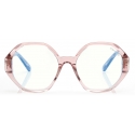 Tom Ford - Occhiali da Vista Blue Block Geometrica - Rosa Bianco Ghiaccio - Occhiali da Vista - Tom Ford Eyewear