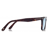 Tom Ford - Blue Block Geometric Optical Glasses - Pink Ice White - Optical Glasses