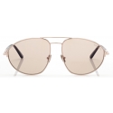 Tom Ford - Occhiali da Sole Ken - Occhiali da Sole Pilota - Oro Rosa Marrone - Occhiali da Sole - Tom Ford Eyewear