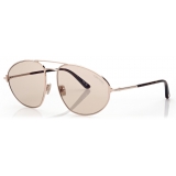 Tom Ford - Occhiali da Sole Ken - Occhiali da Sole Pilota - Oro Rosa Marrone - Occhiali da Sole - Tom Ford Eyewear