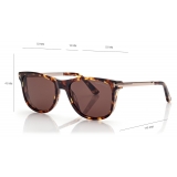 Tom Ford - Occhiali da Sole Sinatra - Occhiali da Sole Squadrati - Havana Scuro - Occhiali da Sole - Tom Ford Eyewear