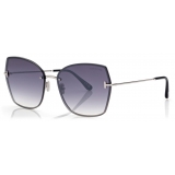 Tom Ford - Occhiali da Sole Nickie - Occhiali da Sole a Farfalla - Palladio - Occhiali da Sole - Tom Ford Eyewear