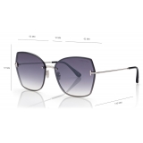 Tom Ford - Occhiali da Sole Nickie - Occhiali da Sole a Farfalla - Palladio - Occhiali da Sole - Tom Ford Eyewear