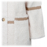 Chloé - Cream White and Beige Faux Shearling Coat - Chloé Exclusive Luxury Collection