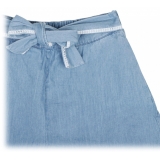 Chloé - Blue Belted Shorts - Chloé Exclusive Luxury Collection