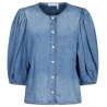Chloé - Denim Collarless Blouse - Chloé Exclusive Luxury Collection