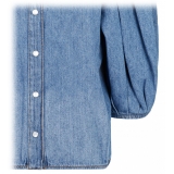 Chloé - Denim Collarless Blouse - Chloé Exclusive Luxury Collection