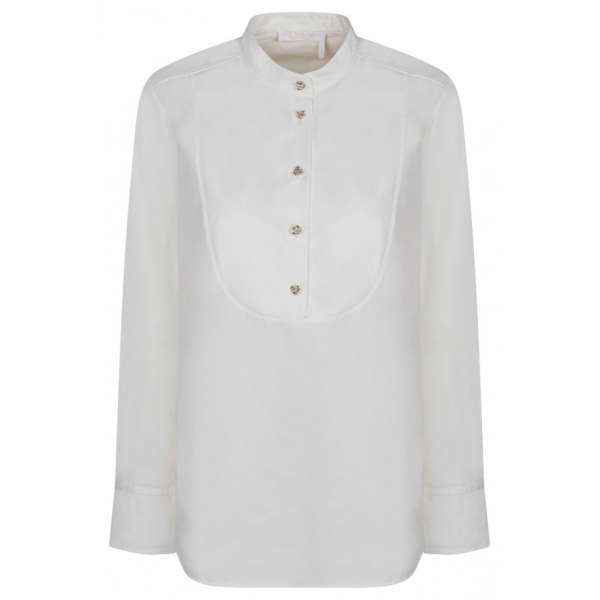 Chloé - Buttercream Smoking Shirt - Chloé Exclusive Luxury Collection