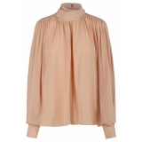 Chloé - Sand Brown Boxy Blouse - Chloé Exclusive Luxury Collection