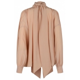 Chloé - Sand Brown Boxy Blouse - Chloé Exclusive Luxury Collection