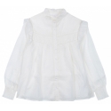 Chloé - Camicia Bianco Sporco con Stelle Ricamate - Chloé Exclusive Luxury Collection