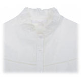 Chloé - Camicia Bianco Sporco con Stelle Ricamate - Chloé Exclusive Luxury Collection