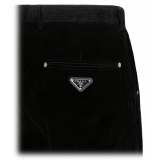 Prada - Black Corduroy Trousers - Prada Exclusive Luxury Collection