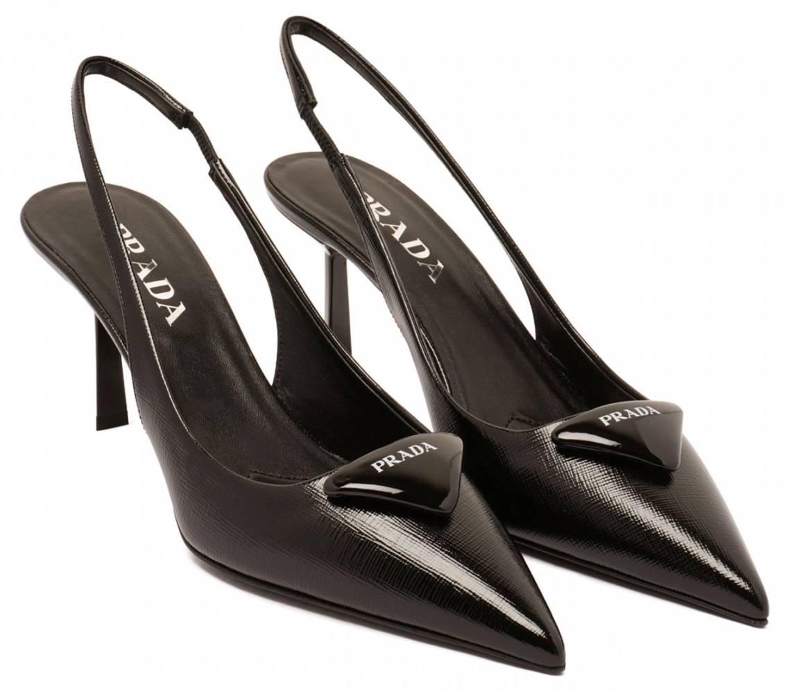 Fir Green Brushed leather pumps | PRADA