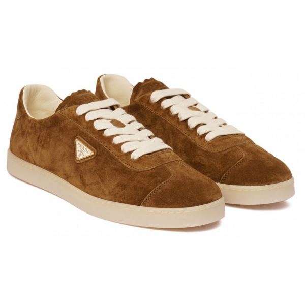 Prada - Tobacco Brown Lane Sneakers - Prada Exclusive Luxury Collection