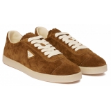 Prada - Tobacco Brown Lane Sneakers - Prada Exclusive Luxury Collection