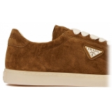 Prada - Tobacco Brown Lane Sneakers - Prada Exclusive Luxury Collection