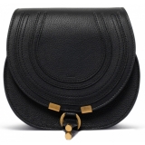 Chloé - Borsa a Sella Marcie Piccola Nera - Chloé Exclusive Luxury Collection