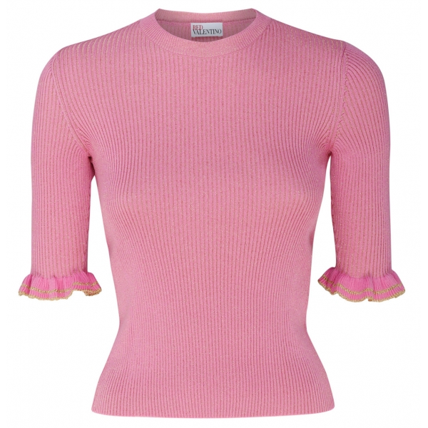 Valentino - Top in Misto Cotone Rosa - Valentino Exclusive Luxury Collection