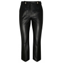 Valentino - Black Leather Cropped Trousers - Valentino Exclusive Luxury Collection