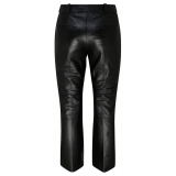 Valentino - Black Leather Cropped Trousers - Valentino Exclusive Luxury Collection