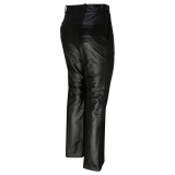 Valentino - Black Leather Cropped Trousers - Valentino Exclusive Luxury Collection