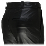 Valentino - Black Leather Cropped Trousers - Valentino Exclusive Luxury Collection