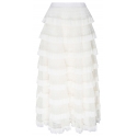 Valentino - Gonna Lunga in Tulle Bianco - Valentino Exclusive Luxury Collection