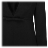 Valentino - Black Bow Detail Crepe Mini Dress - Valentino Exclusive Luxury Collection