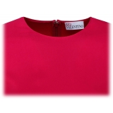 Valentino - Fuchsia Stretch Frisottine Bow Detail Dress - Valentino Exclusive Luxury Collection