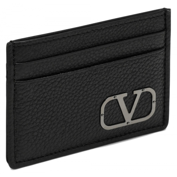 Valentino - Black Leather Card Holder - Valentino Exclusive Luxury Collection