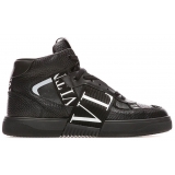 Valentino - Black Mid-Top Sneakers - Valentino Exclusive Luxury Collection