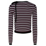 Valentino - Black, Red and White Cotton Stripes Jumper - Valentino Exclusive Luxury Collection